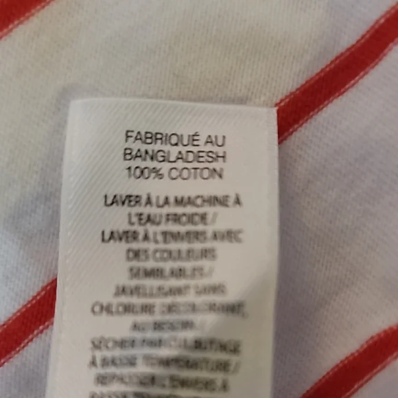 Joe Fresh,Striped Red and White Dress, Size 5, Cotton, - Picture 4 of 5